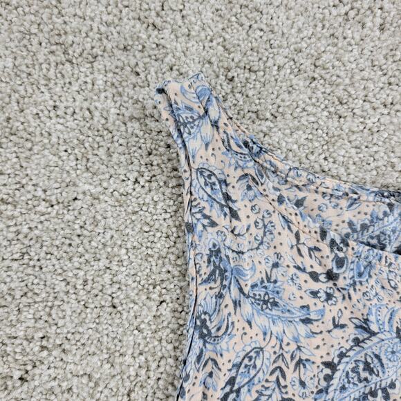 Don't Ask Why Tank Top Womens S Paisley Side Tied Closure Boat Neck Sleeveless‎ - Picture 5 of 12